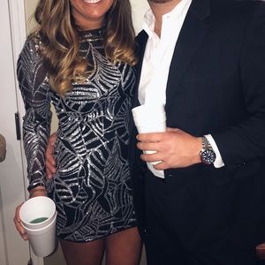 Long sleeve cocktail dress